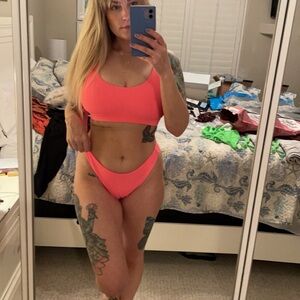 INFAMOUS | Women's Grace Neon Pink Bikini Set NWT